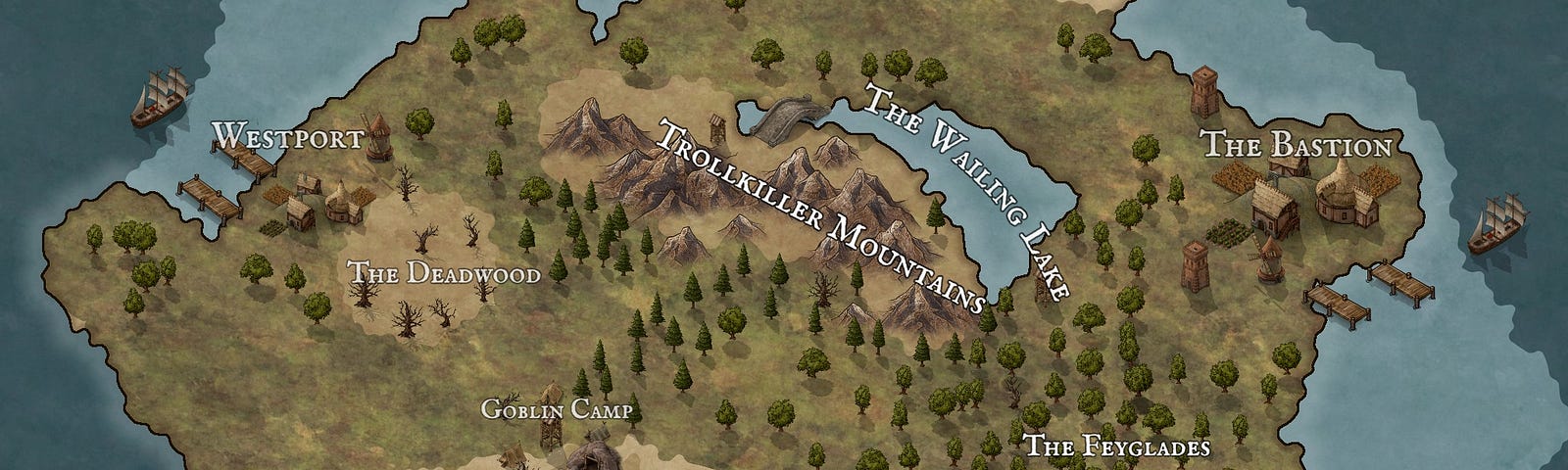 A map of the Medium Adventurers League, found at the Headquarters.