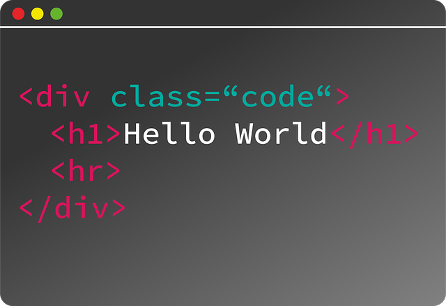 A screenshot of HTML code