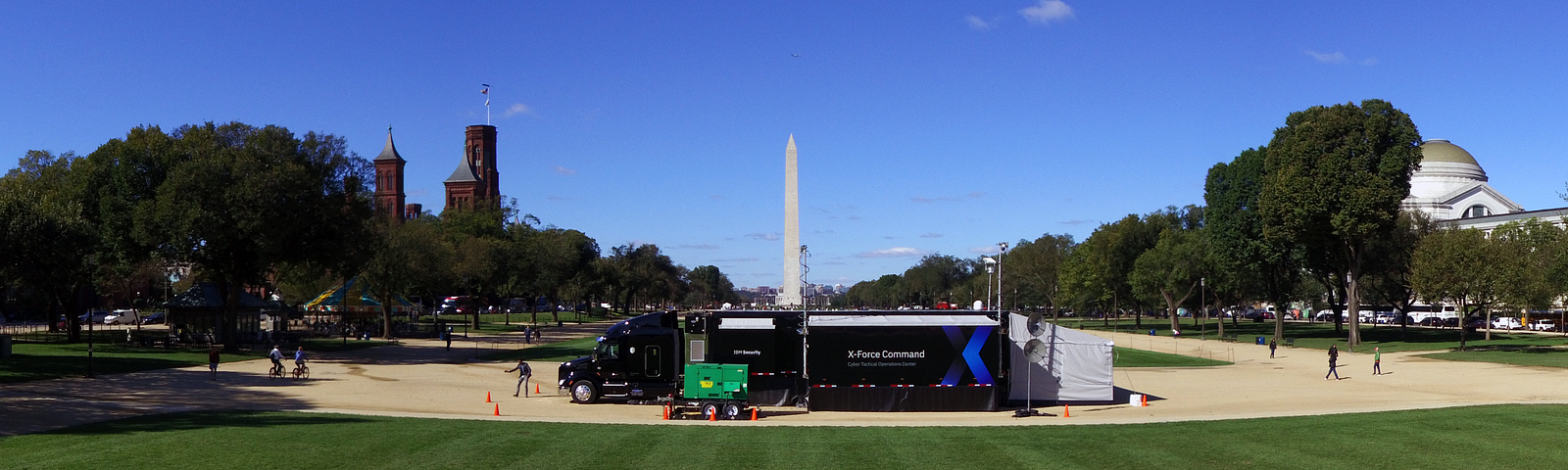 Black C-TOC truck at the national mall with the Washington Monument in the background