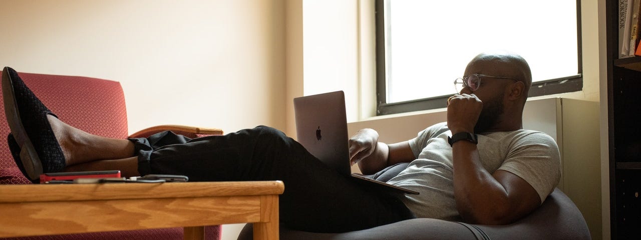 Man using laptop