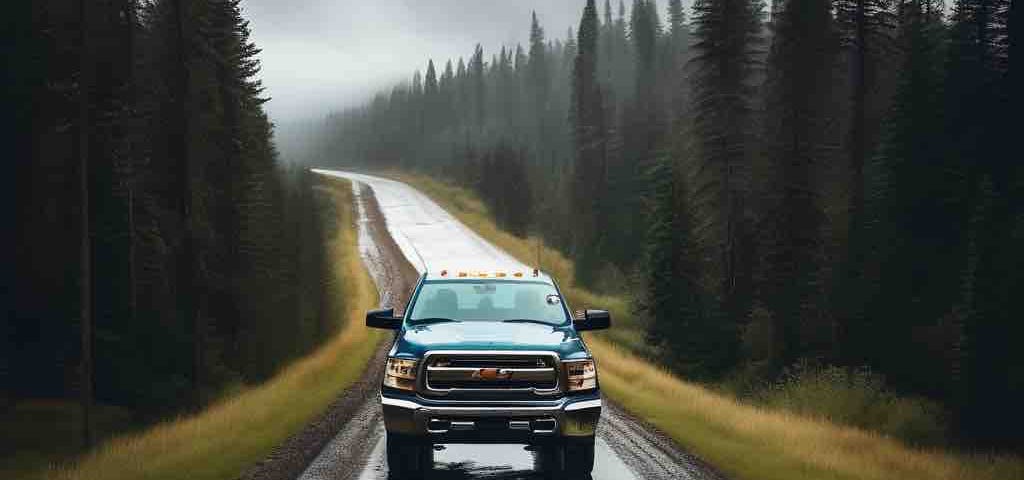 Truck on a road