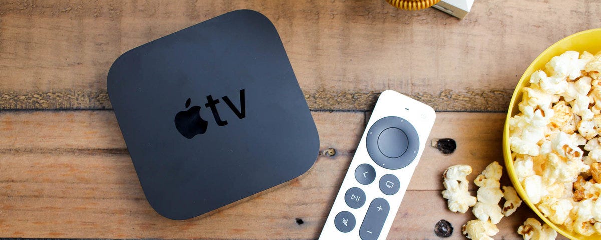 AppleTV+ 4K box and remote