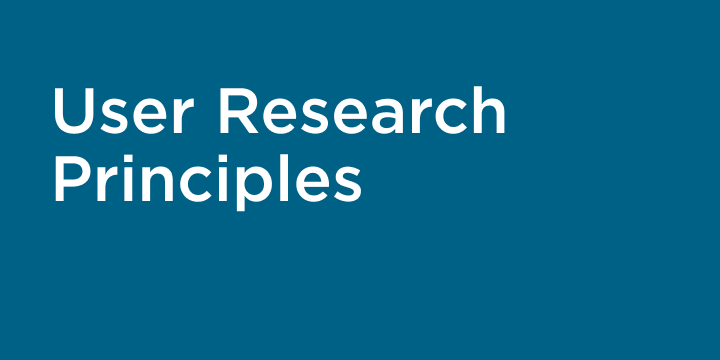 an image showing the text user research principles