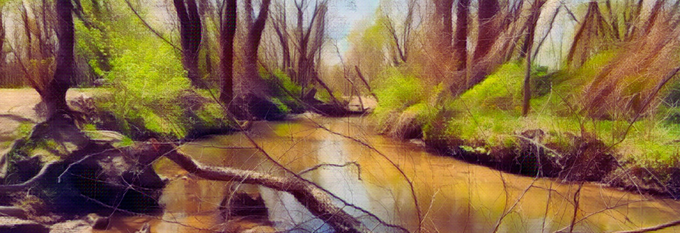 River with a branch on it.