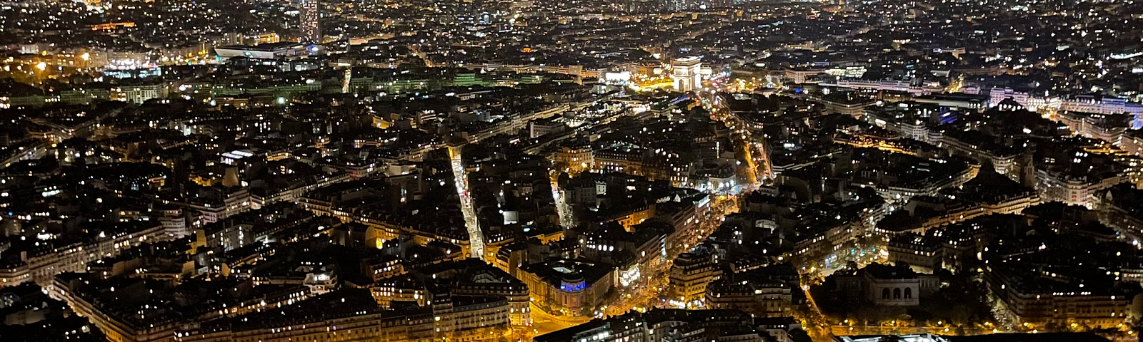 View from the top floor of the Eiffel Tower, Paris