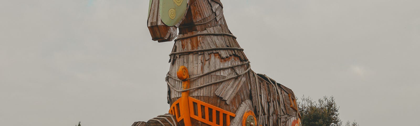 A modern-day replica of the Trojan horse