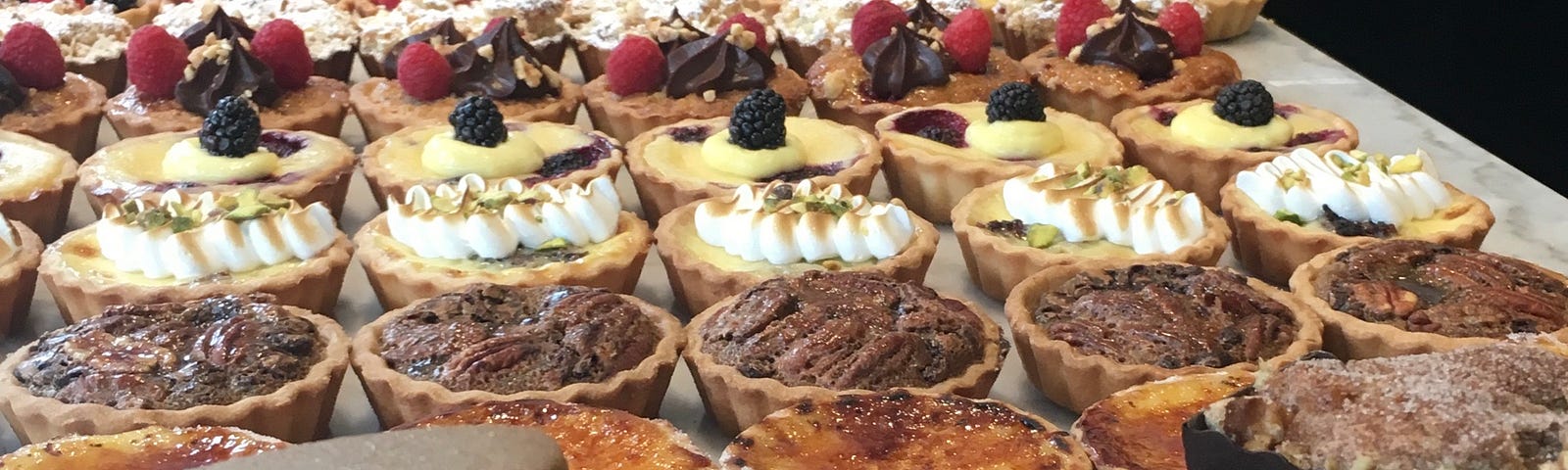 photo of bakery items in store window