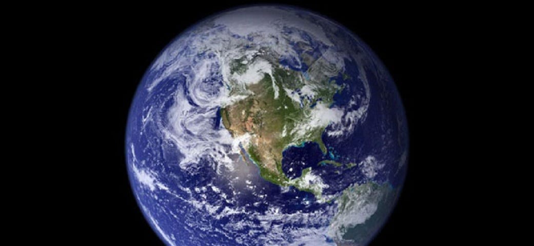 Earth from space depicting the American continent