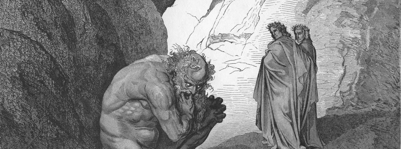 Dante’s inferno canto 7, Plutus illustration of Gustave Doré.