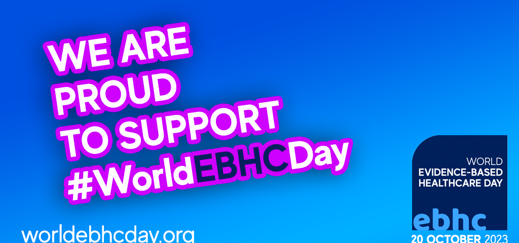 Blue image with pink text that says We are proud to support #WorldEBHCDay; worldebhcday.org; 20 October 2023