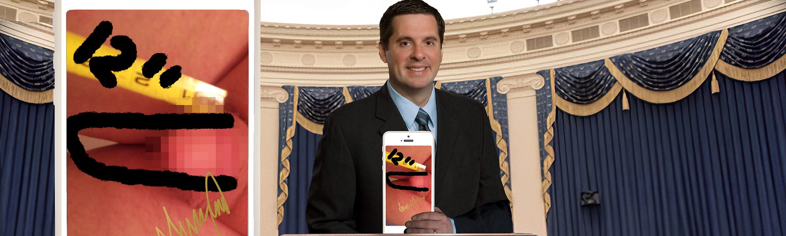 Devin Nunes holding phone pic.