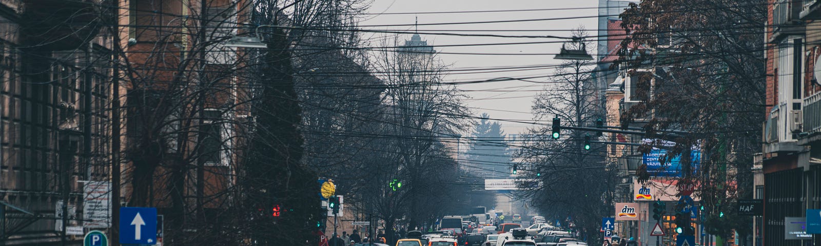 A large traffic jam