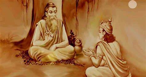 Muni Ashtavakra preaching Raja Janaka