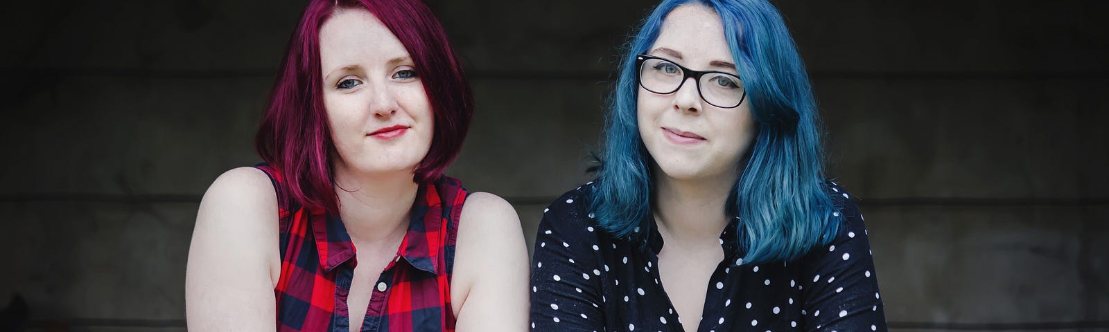 Portraits of 404 Ink Co-Founders and Publishing Directors Left: Laura Jones, Right: Heather McDaid