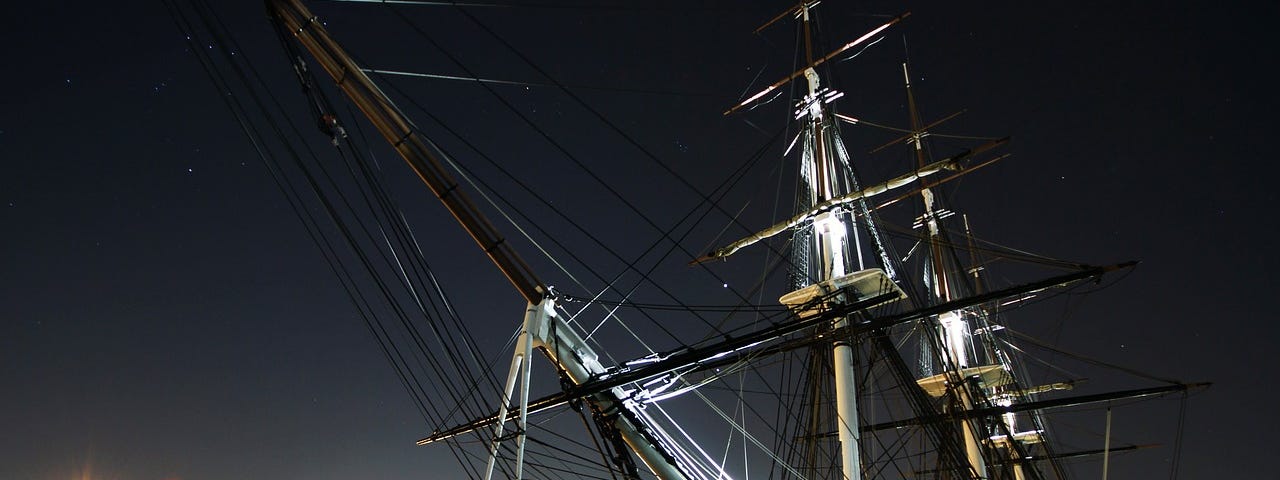 The USS Constitution in Boston Harbor