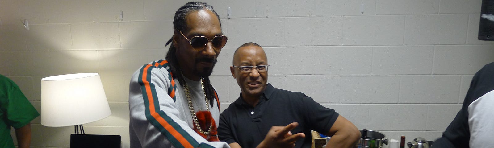 The author and Snoop Dogg in 2015.