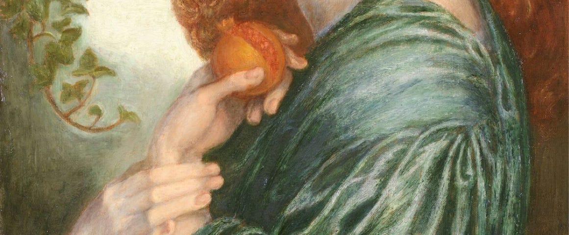 A Portrait of a red-headed woman in a silky green robe.