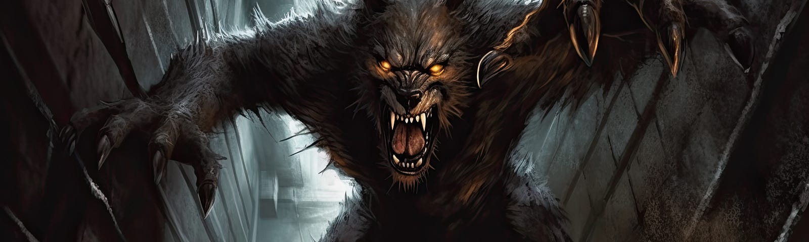 Werewolf attacking