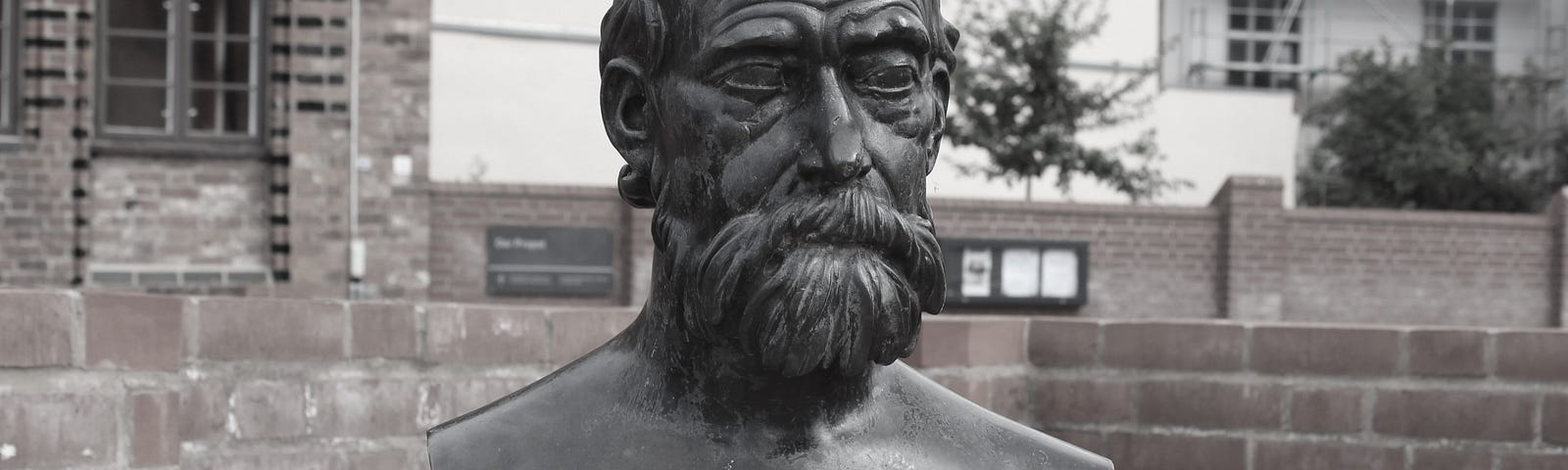 Bronze bust of Gottlob Frege