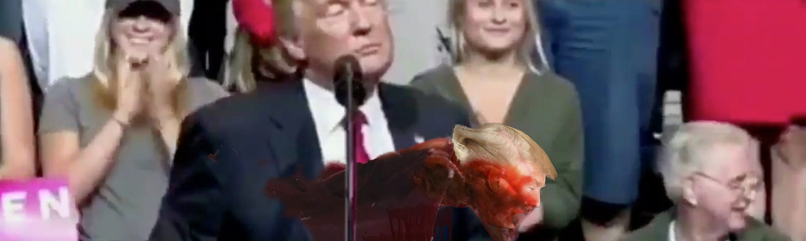 alien breaks free of Trump’s body