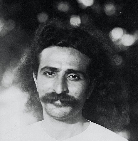 Meher Baba as a young man. A very sweet and gentle look. Photo in black and white. The Tao is gentle and strong at the same time.