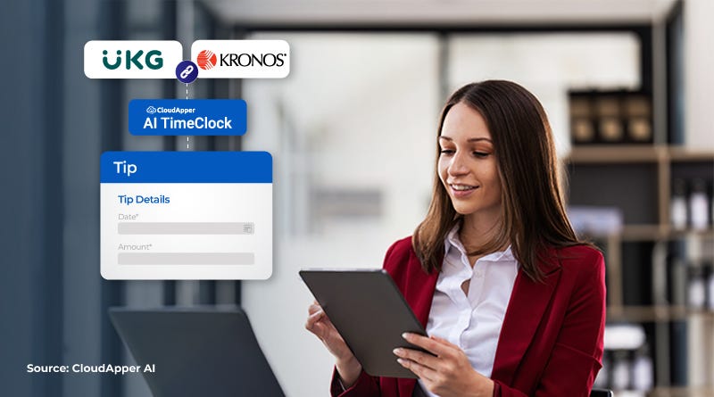 Restaurant Chain in Florida Automates Tip Recordkeeping with CloudApper’s iPad-based AI TimeClock for UKG/Kronos