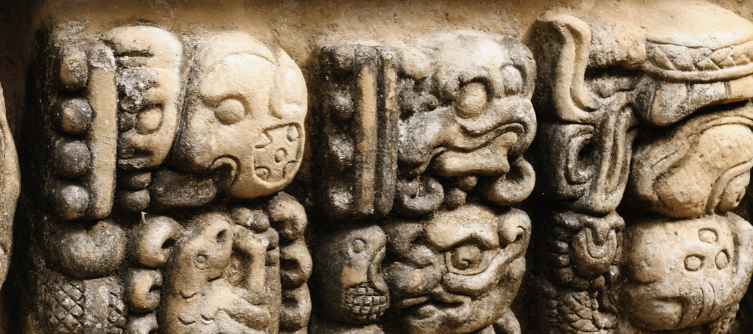 Photo of Mayan language stones.