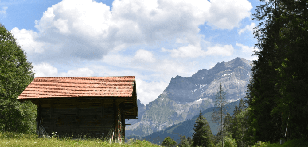 Path and hut in Swiss alps — Moral Letters to Lucilius