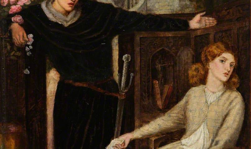 The painting ‘Hamlet and Ophelia’ by Dante Gabriel Rossetti