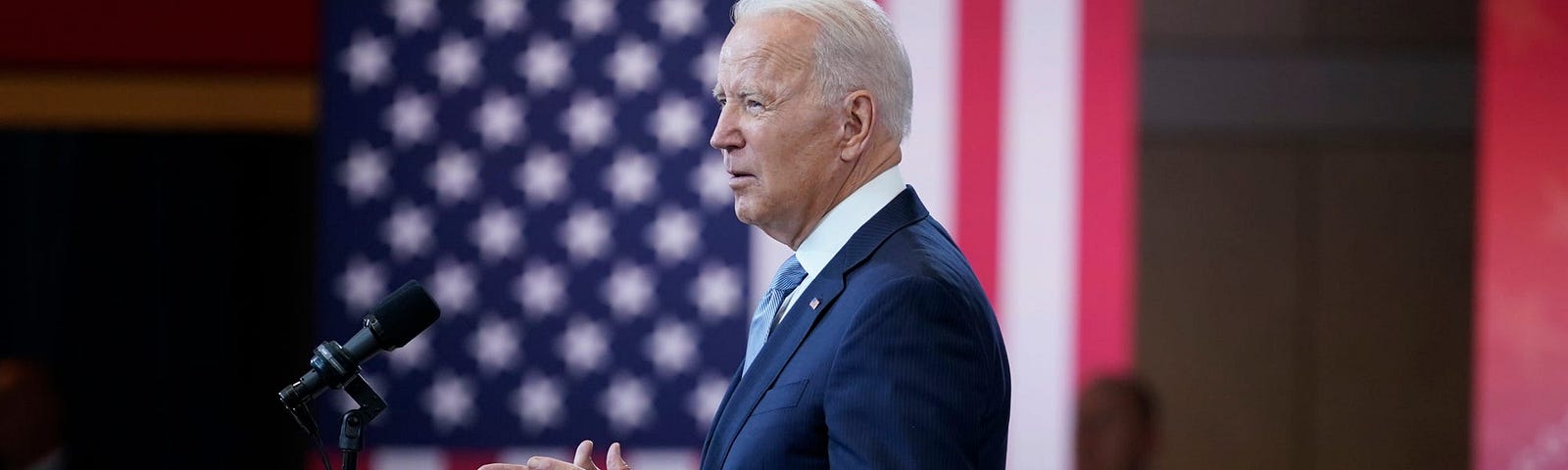 President Joe Biden delivers a speech on voting rights at the National Constitution Center in Philadelphia on July 13, 2021.