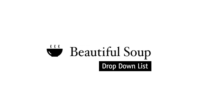 scrape a drop down list in BeautifulSoup