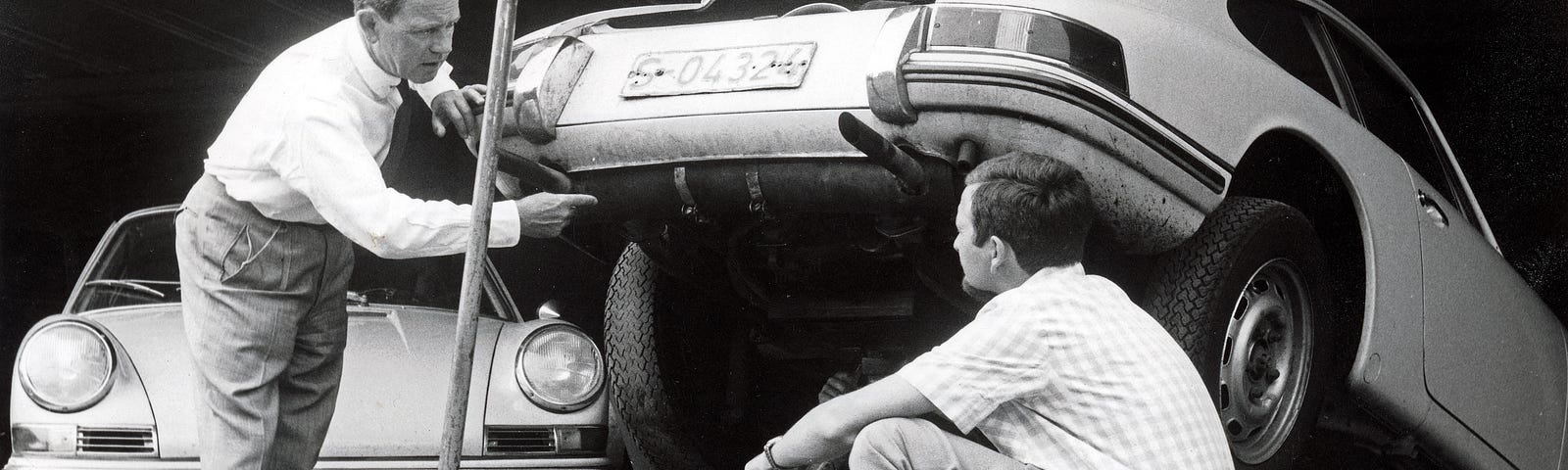 Ferry and Ferdinand Alexander Porsche, 1935