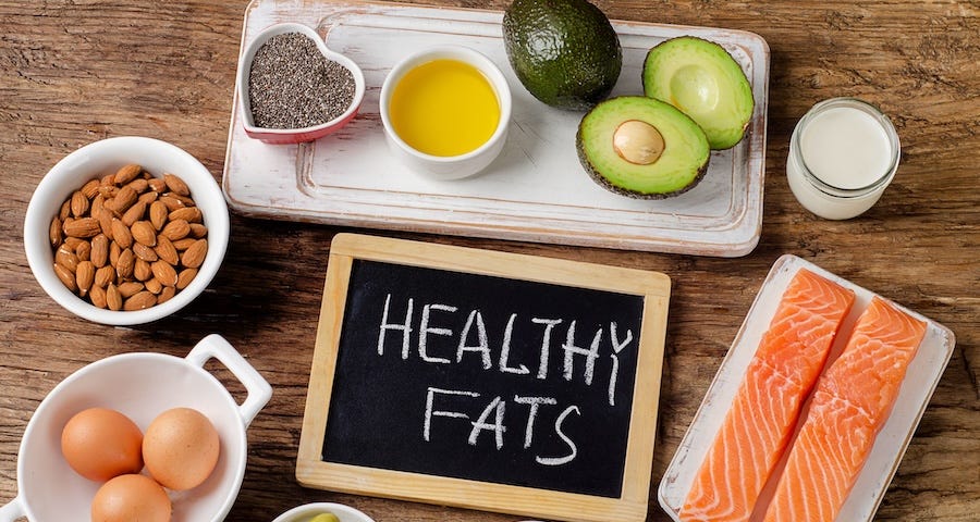 image of foods with healthy fats