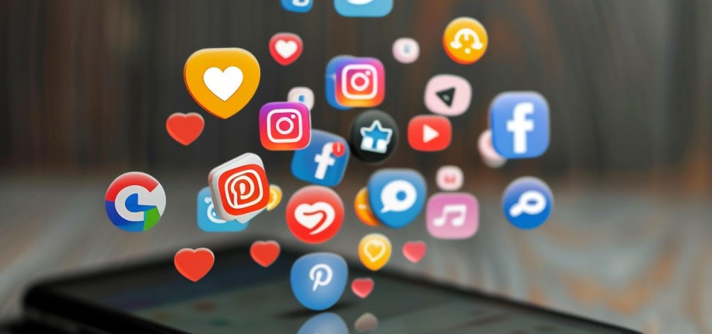 A smartphone displays a vibrant array of social media icons, symbolizing connectivity in the digital age.