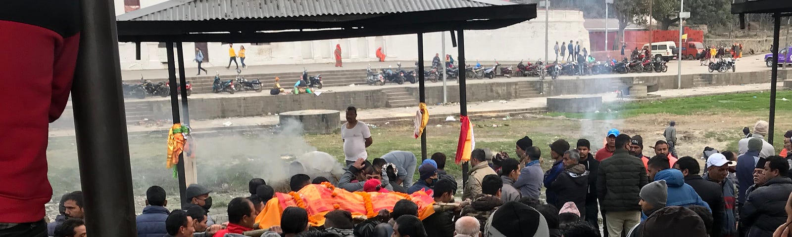 An open-air cremation in Kathmandu ( author’s own photograph)