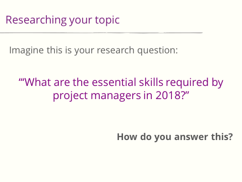 PowerPoint image of the research question