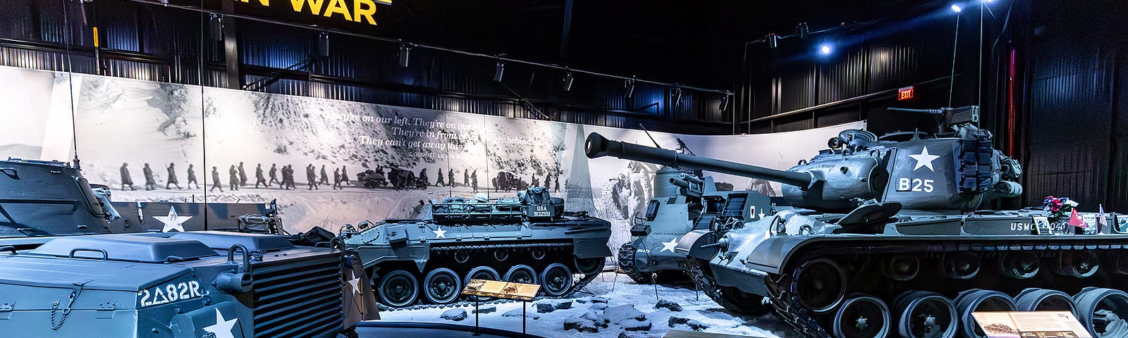 Photo of a Korean War display at a museum.