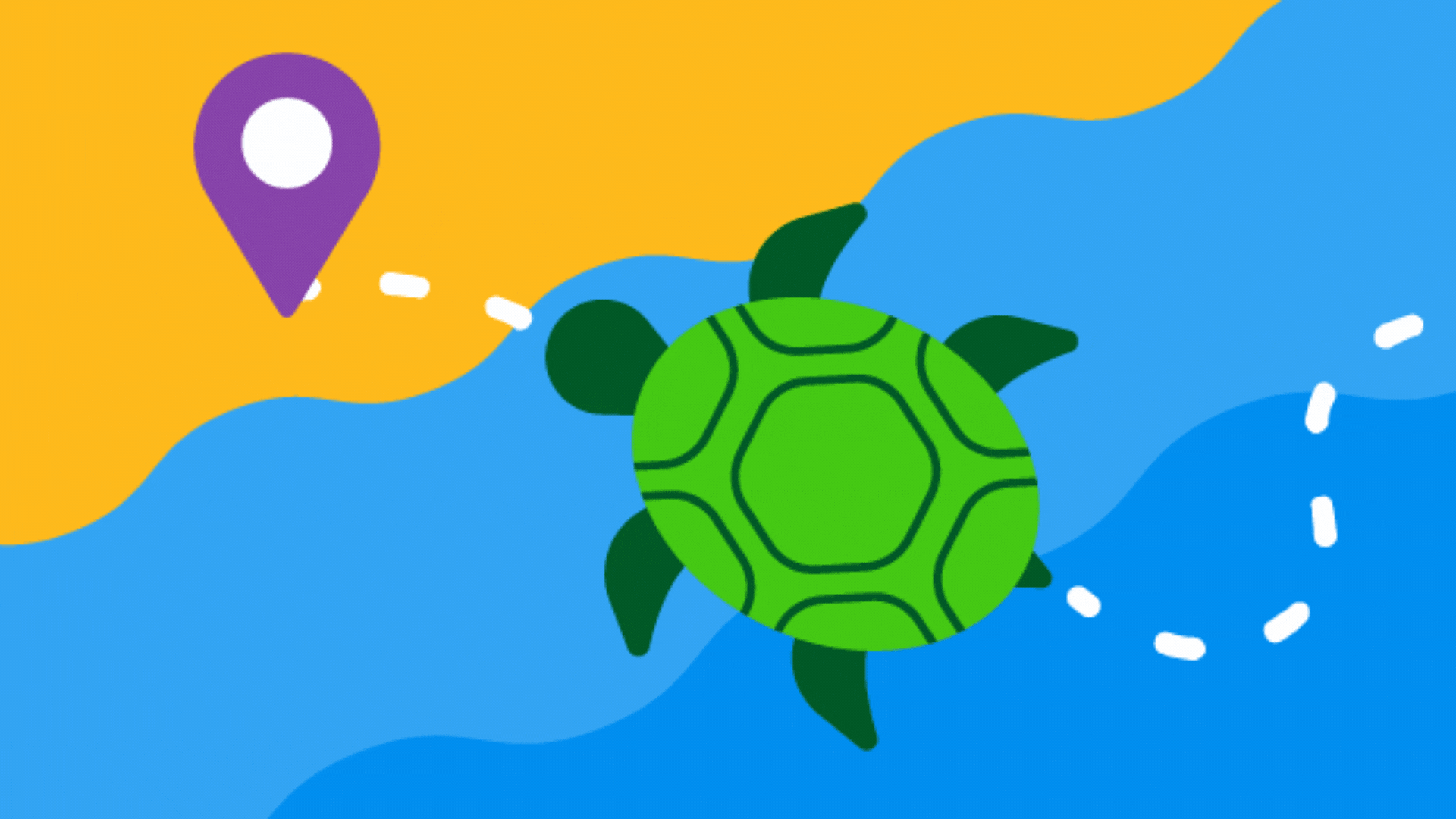 Turtle tracker project using Scratch. Input data to show turtle movement in real life.