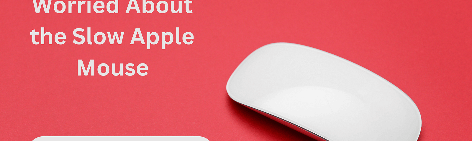 Apple mouse with wordings on a pink background