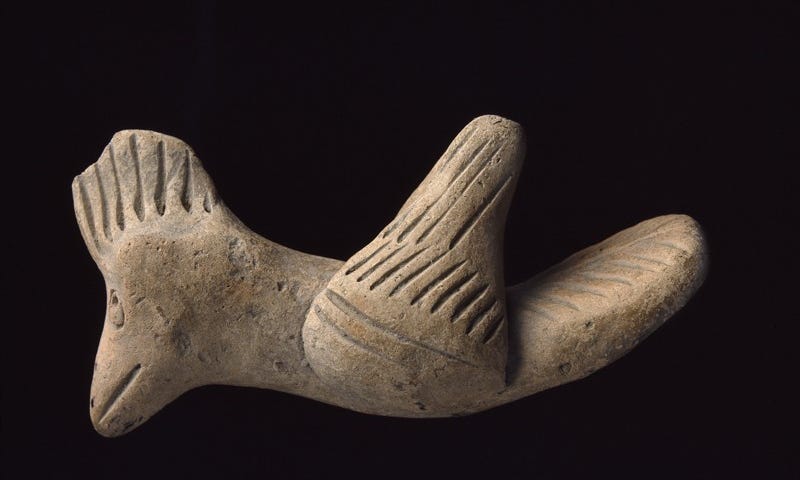 Terracota bird figurine