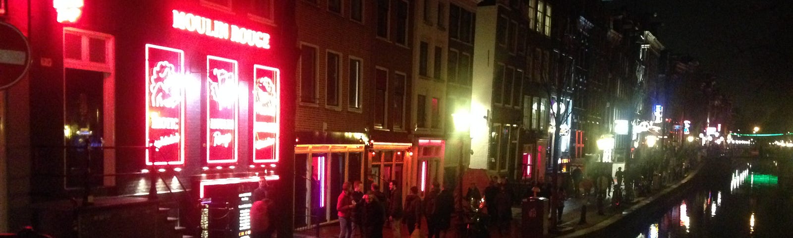 Red-light district in Amsterdam