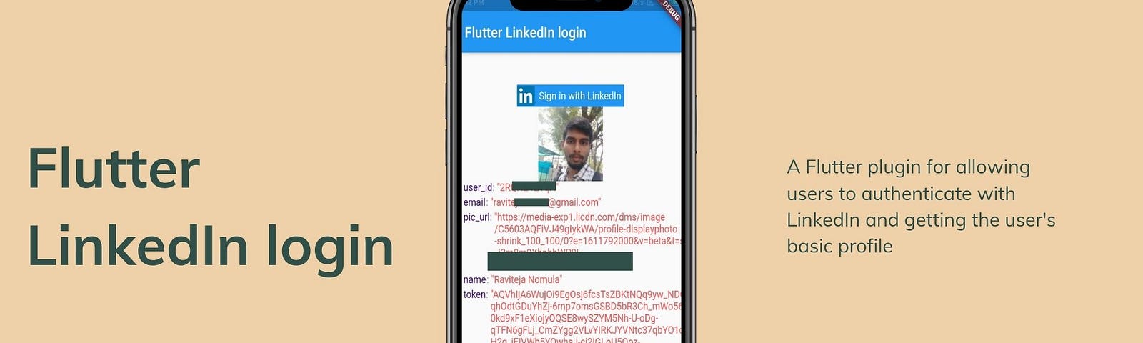 Flutter LinkedIn login