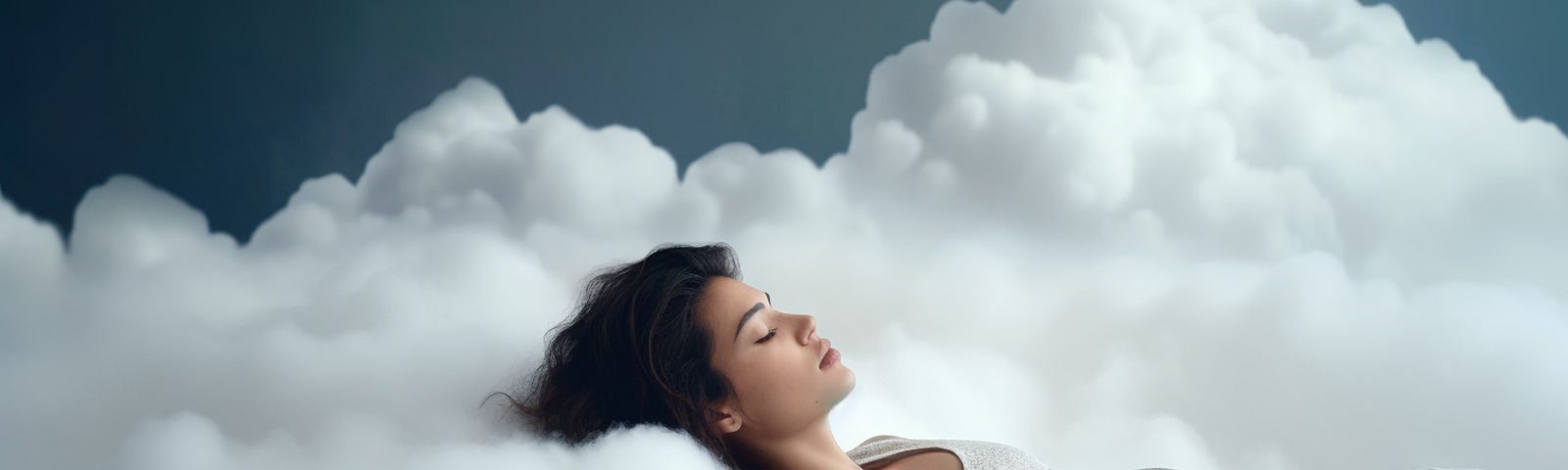 I USE AFTERNOON NAPS TO RECHARGE and prepare for the rest of the day. Today’s topic is how to snooze smart and elevate your nap game. Pictured is a young woman, sleeping in the sky amongst the clouds.