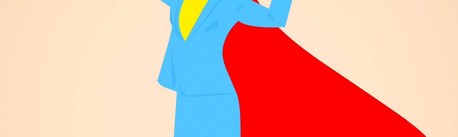 illustration of person wearing a cape