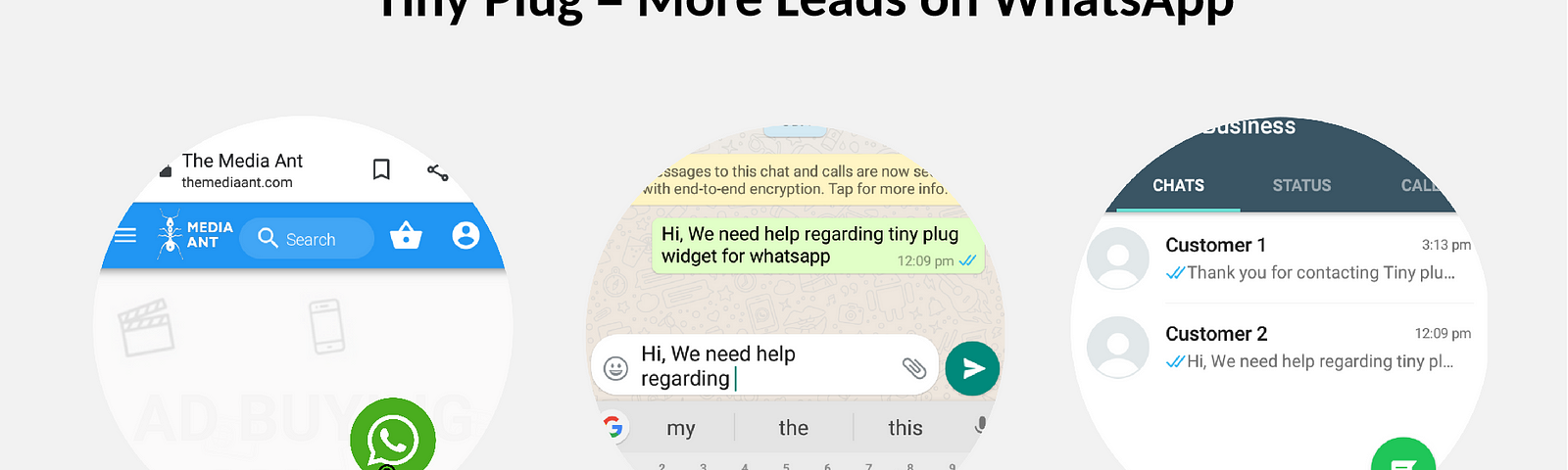 Tiny Plug= More Leads on WhatsApp