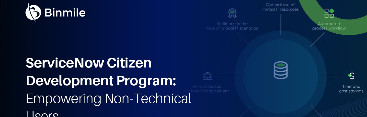 Citizen Development With ServiceNow | Binmile