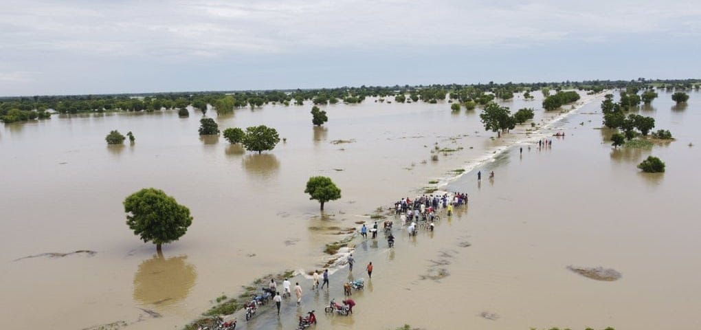 A flooded community