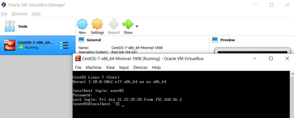 virtualbox linux image centos ip address not working
