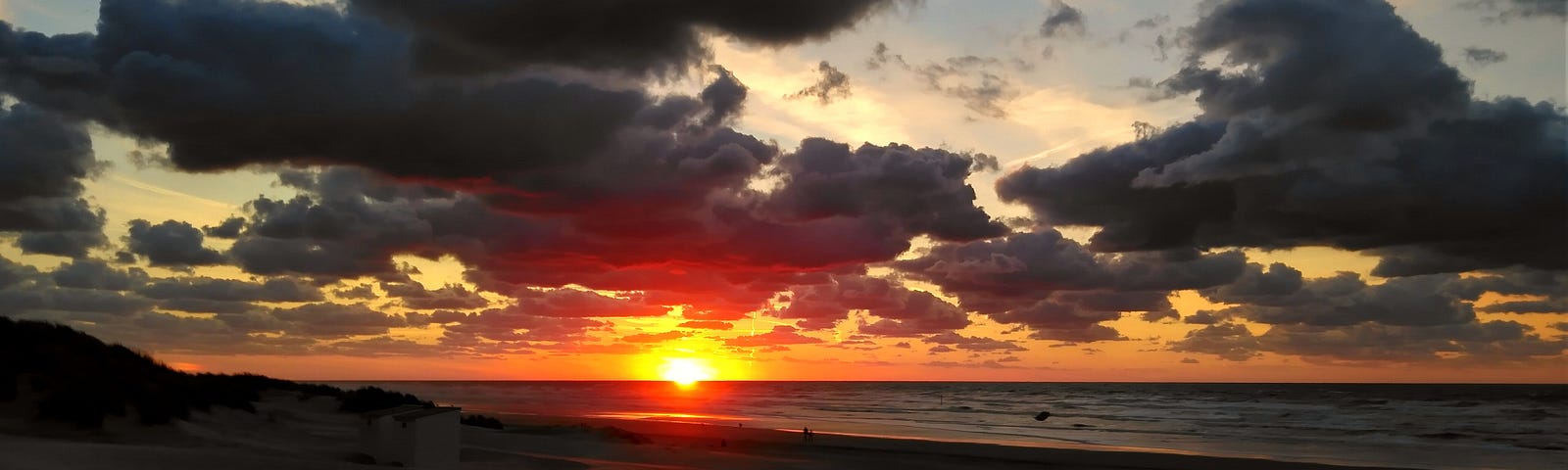 Sunset at the Belgian coast