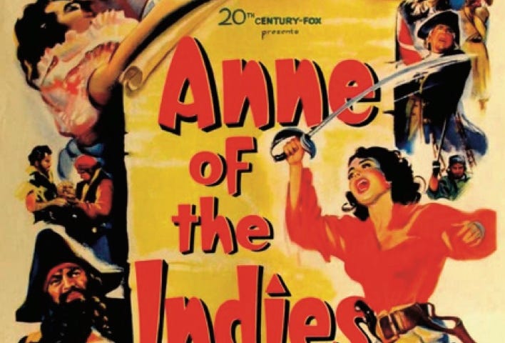 poster for the 1951 film Anne of the Indies
